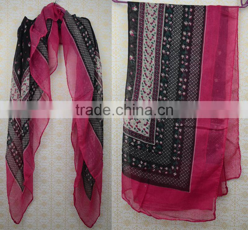 2015 fashion scarf multicolour Double Knitting scarf