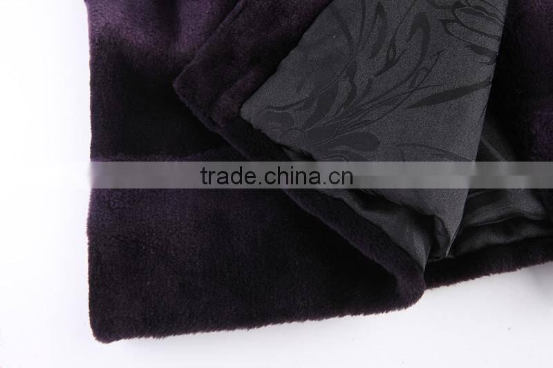 Hot sale long rabbit sheaing fur coat for winter overcoat