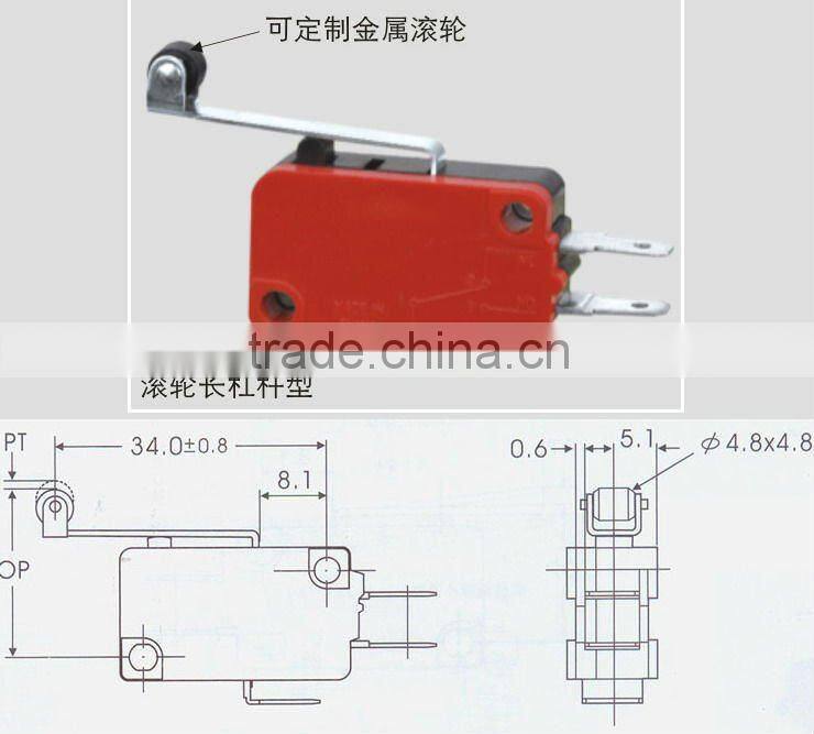 KW3 mini momentary 10a micro switch