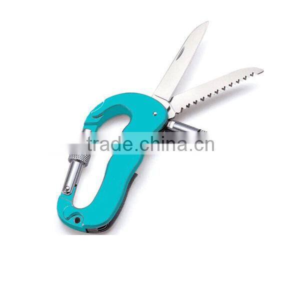 Outdoor Multifunction aluminum Carabiner with keychain