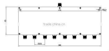 VHF 2-250MHz 10W SMA 8-way Micro-strip RF Power Splitter