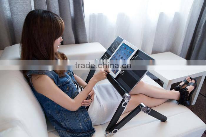 Multifunctional folding comfortable portable laptop stand with mouse pad