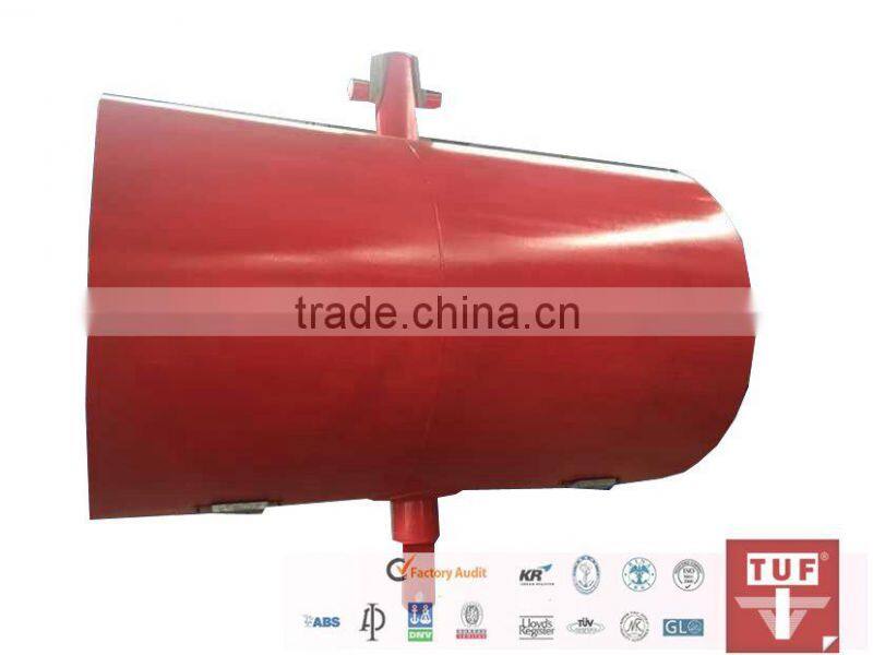 Foam filled steel mooring buoy
