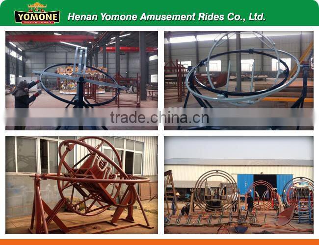 popular adult game ride with lower price 3d space ring/human gyroscope amusement rides