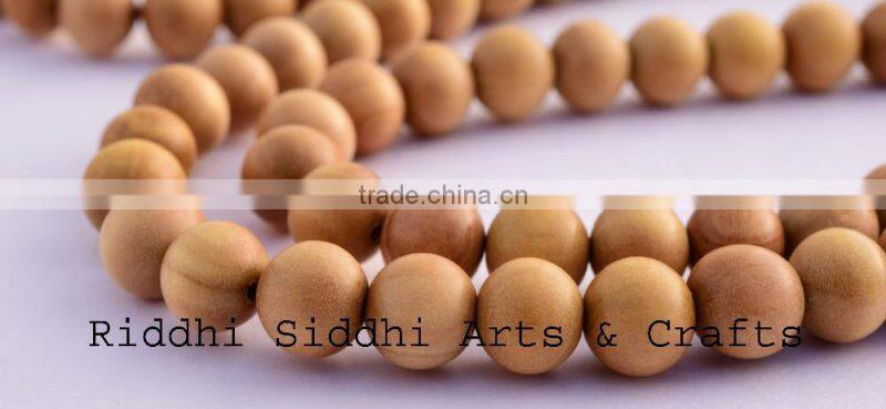 natural religious sandalwood mala beads/sandalwood beads/japa beads