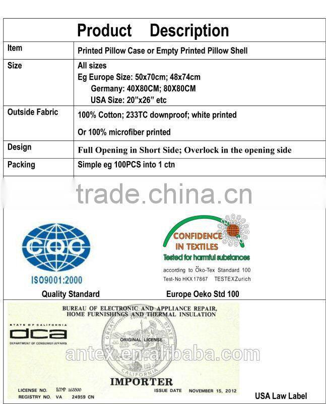 Overlocking Printed Pillow SHELL