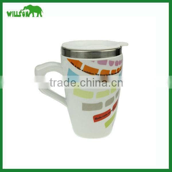 2013 new item 300ml ceramic travel mug