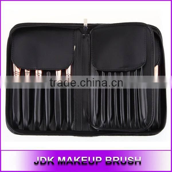 Professional 29 piece best copper rose gold makeup brushes set brushes cosmetics makeup artist supplies speciallized makeup bag