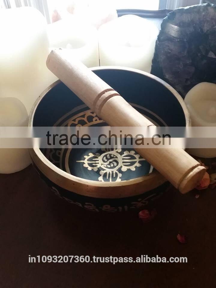 Tibetan Singing Bowls With Five Embossed Buddha 4.5 inch : From Anabia Agate Bolws