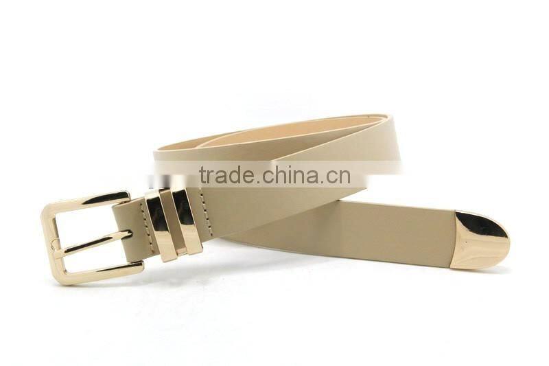 2017 innovative western style in black matter pu/genuine leather belt