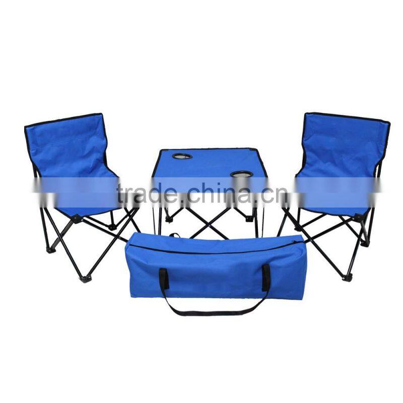 Folding Camping Picnic Outdoor Garden Party BBQ Dining Coffee Kitchen Foldable Table and two Chair For Fishing