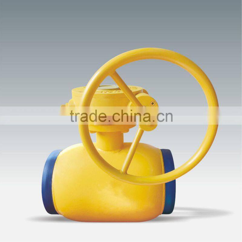 Best selling gas station pipeline use full bore worm gear standard api pneumatic solenoid ball valve,isolation valve