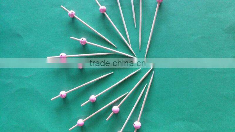 wholesale good quality beautiful beaded bamboo skewers for party