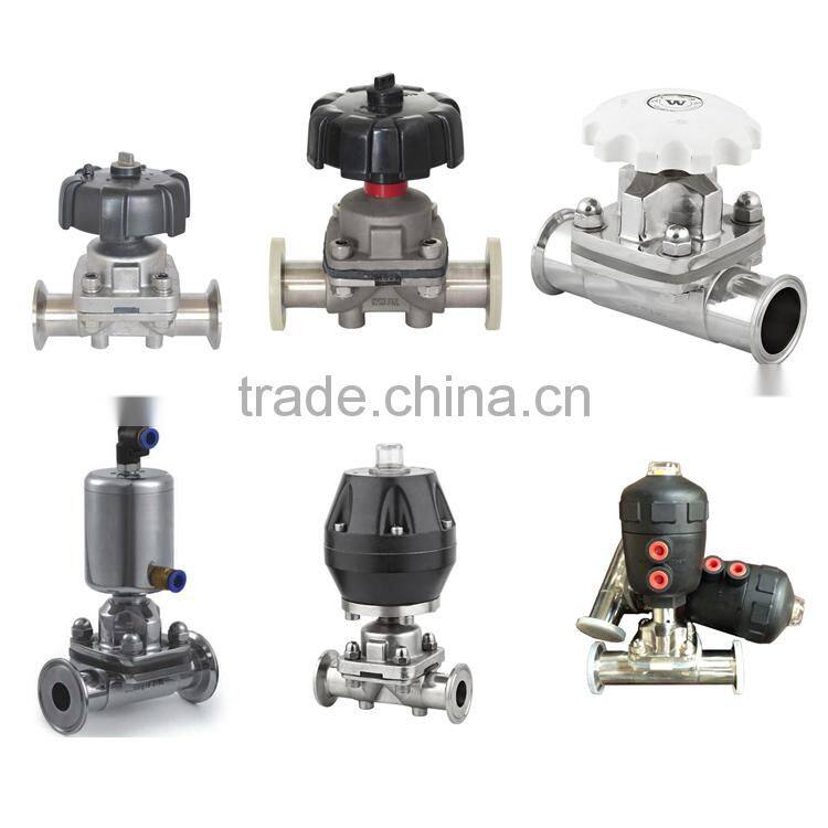 Sanitary stainless steel pneumatic diaphragm valve