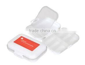 child proof plastic medicine storage box with two sids