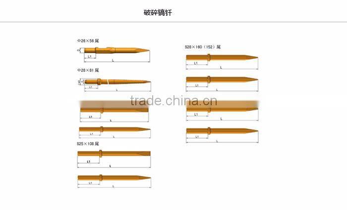 Drill rod for air pick hammer and hand hold rock drill