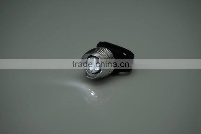 Aluminum alloy colour body of bike front light,1 super bright white LED bike light,240 degree view angle