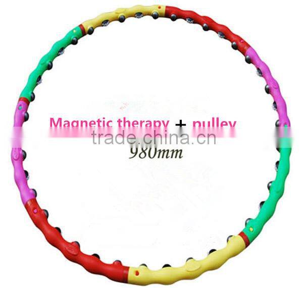 Removable Multi-function magnetic therapy+pulley hula hoop hot item