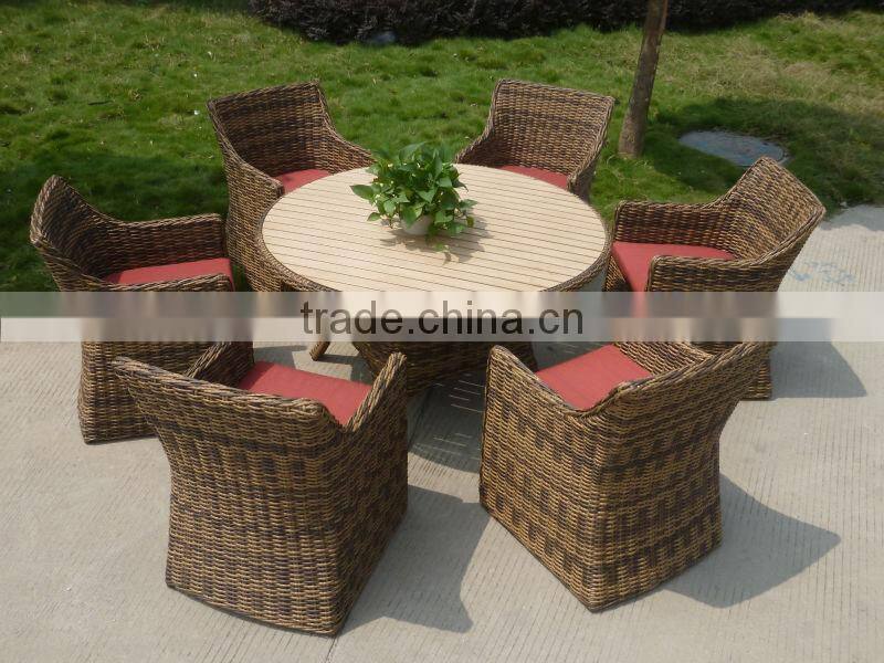 luxury garden hotel rattan dining table and chairs furniture