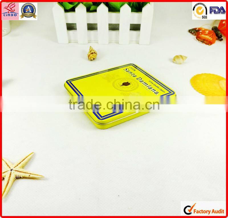 factory sale rectangular custom smoke metal tin