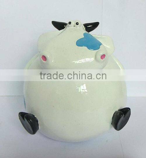 Cute cow decorative coin bank