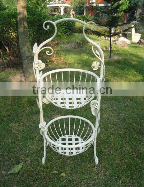 Lovely 3-Tier Vintage Classical Antirust Metal Antique Decorative Outdoor Patio Garden Flower Pots