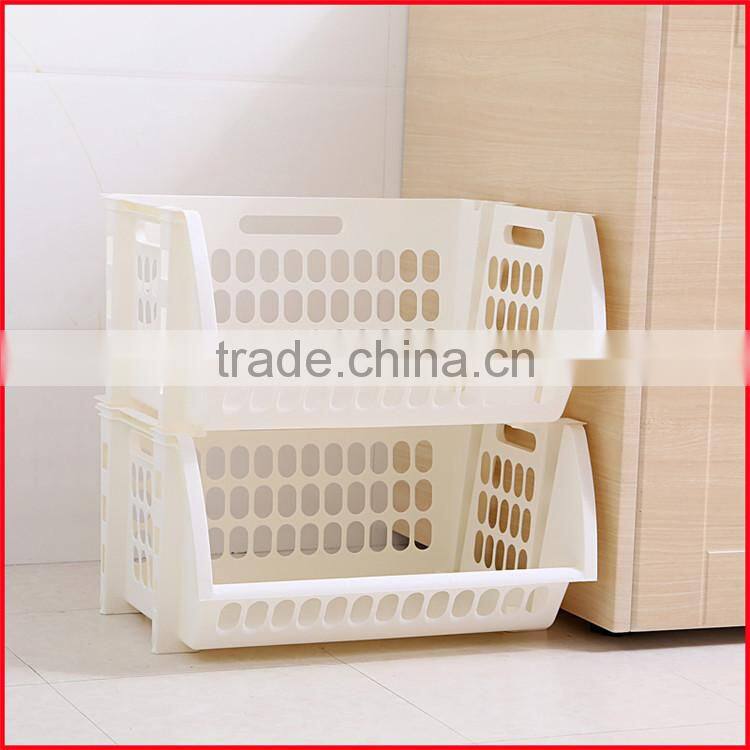 Plastic Stacking Stackers Storage Baskets Veg Rack 2 Tier Vegetable