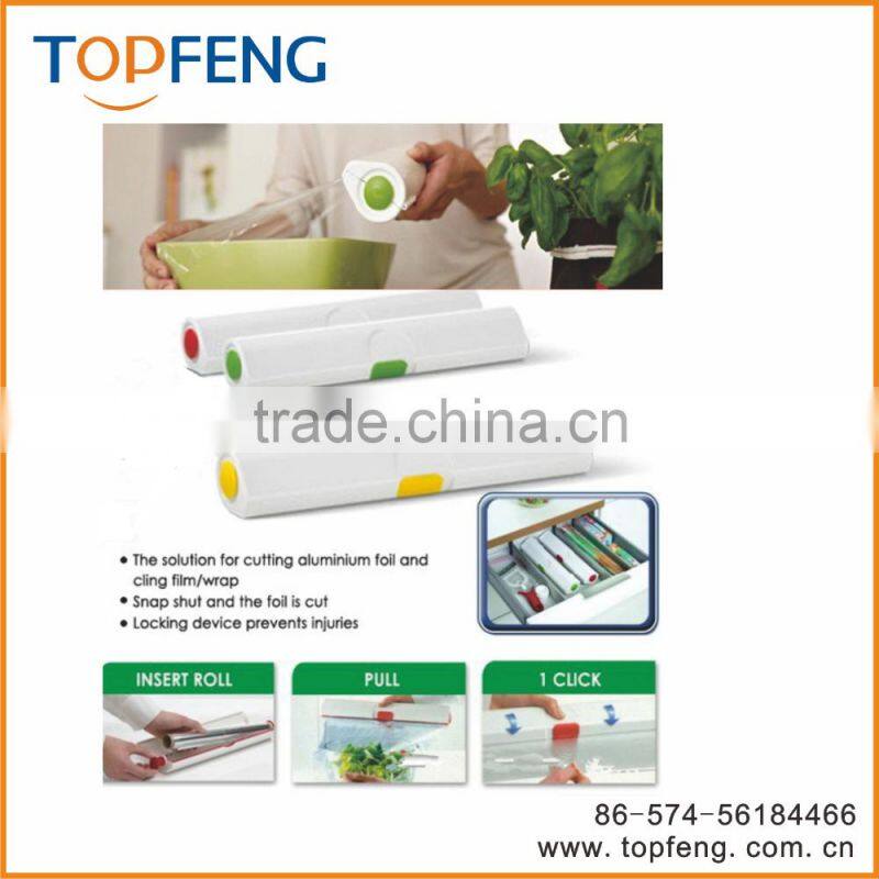 cling film cutter, plastic wrap cutter,fresh-keeping film cutter,click cutter,manual cutter/thumb cutter