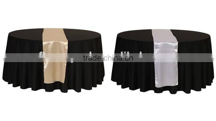 satint table runner/wedding deco rosette table runner/cheap table runners