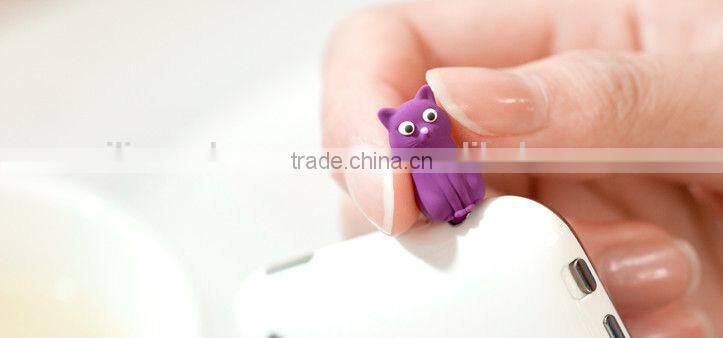 wholesale mobile phone accessories customized designs cute earphone anti dust plug