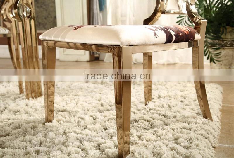 flower shape fabric cover dining chair for hotel