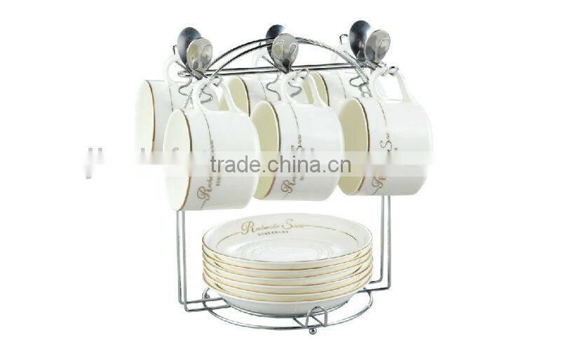 new bone china fine porcelain/ceramic cup and saucer set 24pcs /17pcs/ 15pcs/12pcs