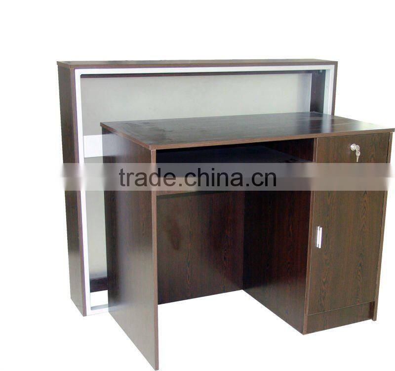 Nail salon reception desk Solid wood office table design receptionist table F-2709