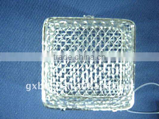 Square silver wire christmas container box