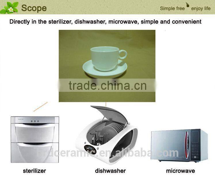 4pcs white porcelain dinnerware ceramic mug and ceramic dish