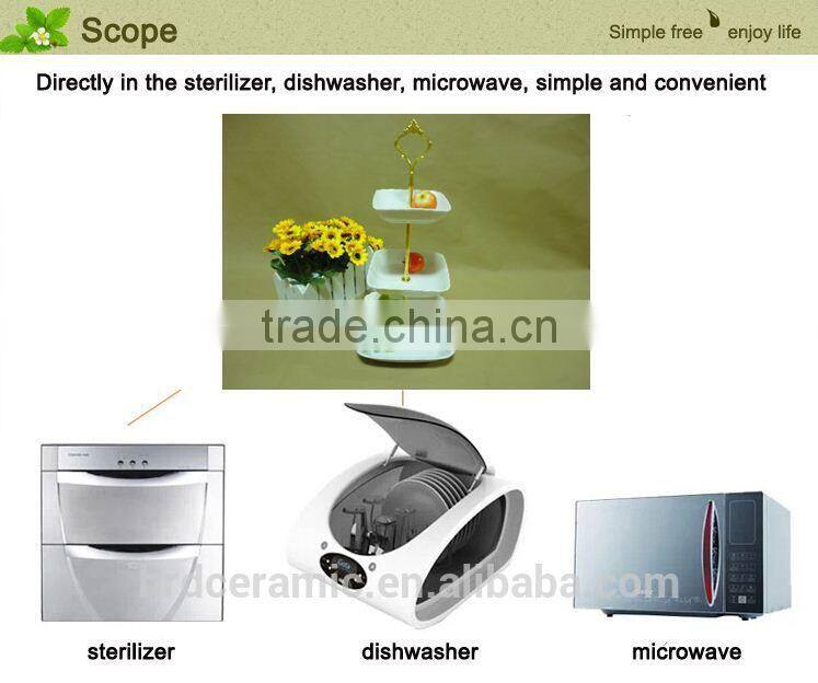 japanese&korean style 2015 ceramic plate with handle