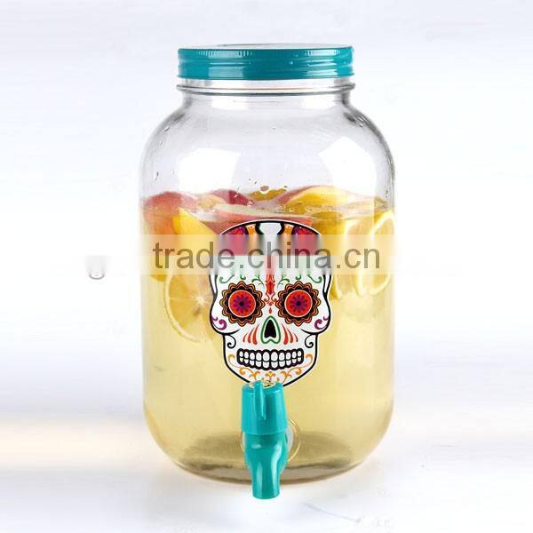 holiday decorative Halloween glass item/juice use glass dispenser and 16oz mason jar