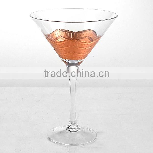 high quality cooper deco wine glass set for dinner