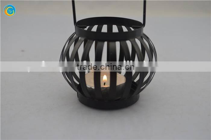 black pillar candle holder iron lamp