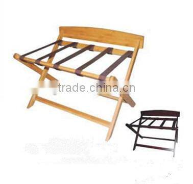 Bamboo folding luggage rack solid wood luggage rack for hotel room