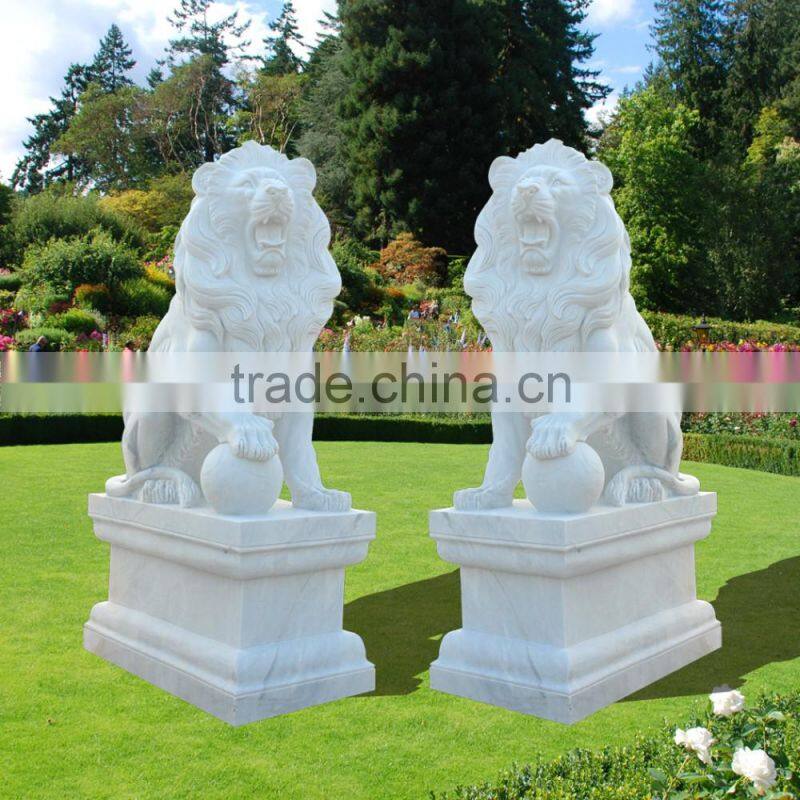 cheap and high quality Chinese stone carving life-size marble lion statue