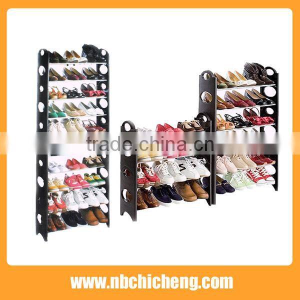 Detachable plastic shoe rack