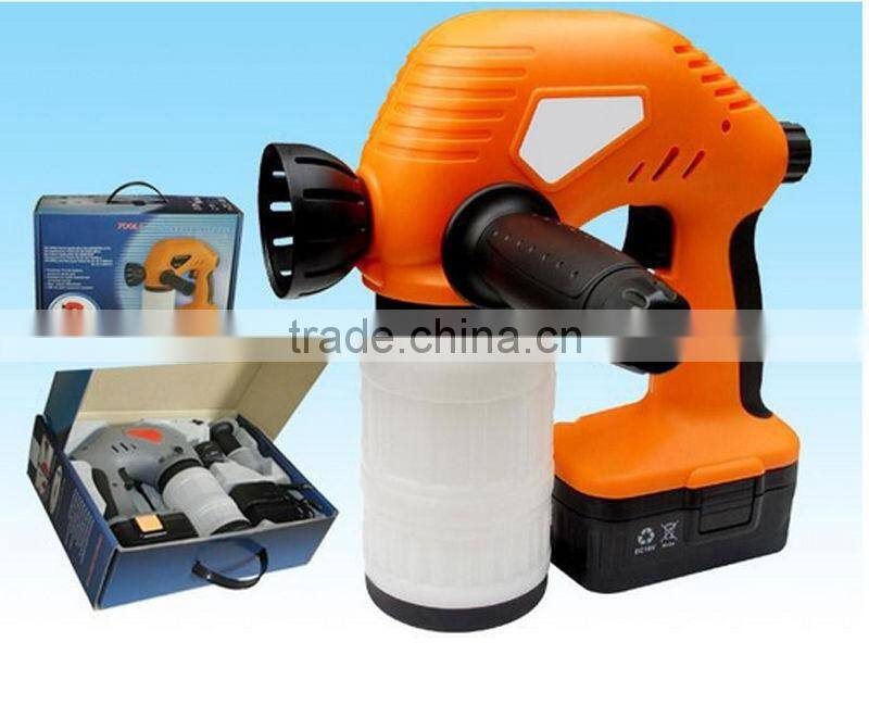 Cordless 18V Ni-Cd Battery Powered Rechargeable Hand Portable Mini Painting Spray Gun Wireless Electric Spray Paint Machine