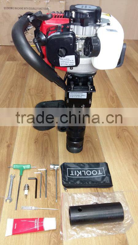 Portable Petrol Powered Guardrail Fence Vibratory Post Driver Hammer Machine Mini Gas Engine Tools