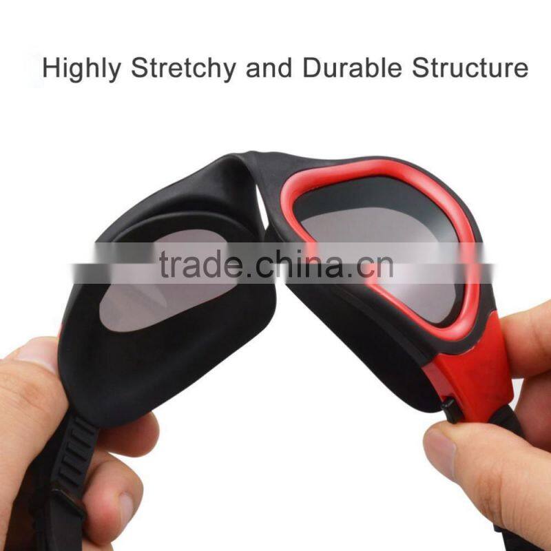 Professional Polarized Blue Silicone Adult Swim Goggles(MM-7202)