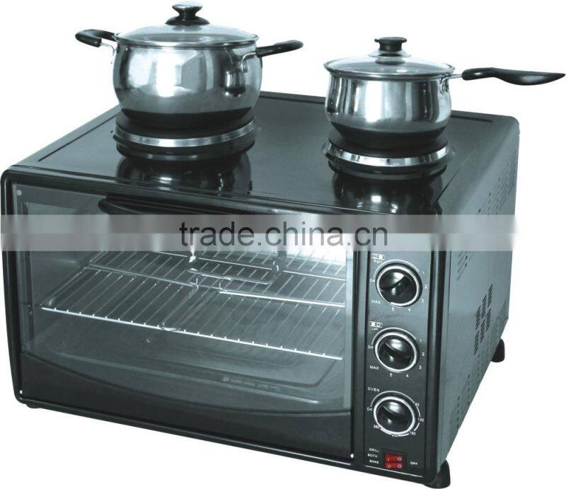 2015 factory hot sale!! good quality and competitiveprice electric oven with double hot plates