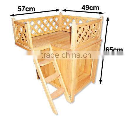 Apartment Style Indoor/Outdoor Wooden Pet House Kennel for Dog / Cat