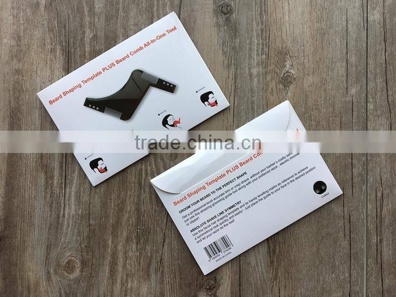 2017 new arrival beard shaping template comb beard comb