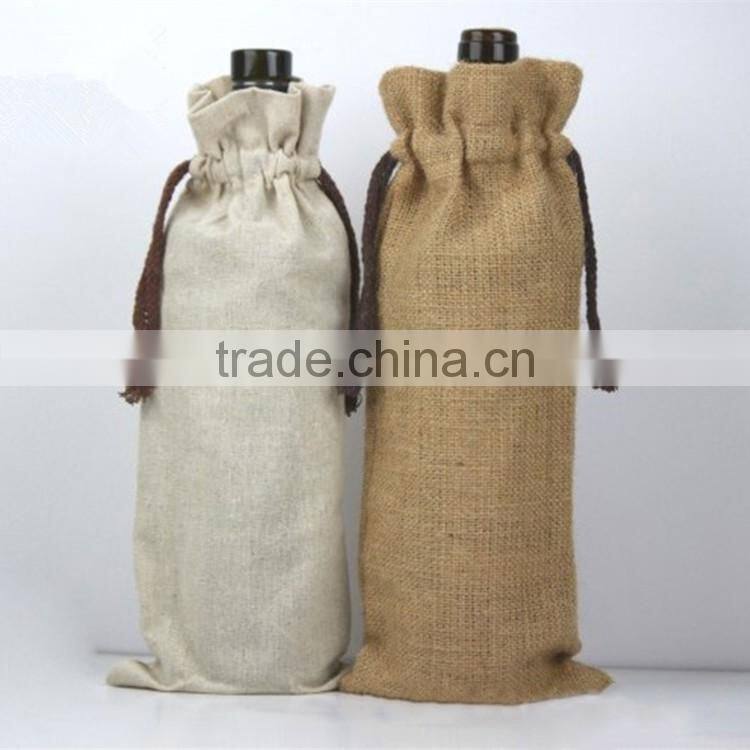 Popular mini wine bottle bags,jute bags wine bottle bags,fabric wine bottle bags