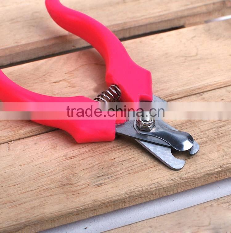 Red Pet Nail Clipper Stainless Steel Dog Nail Clippers